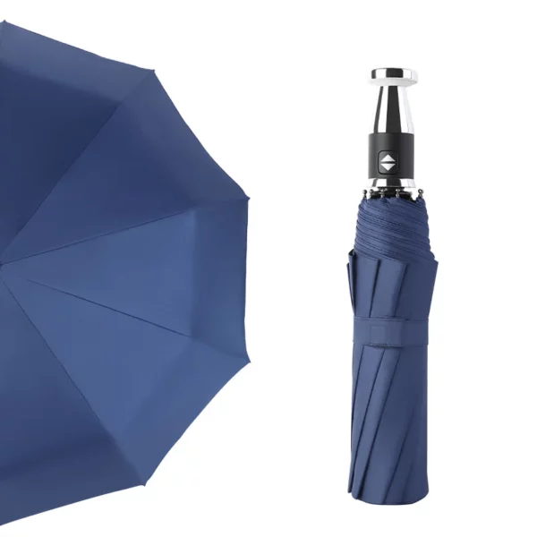 Fully Automatic 190T Nylon Umbrella - 23" Compact Fold - OPP Bag Packed - Image 2