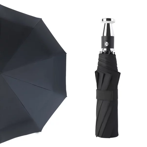 Fully Automatic 190T Nylon Umbrella - 23" Compact Fold - OPP Bag Packed - Image 4