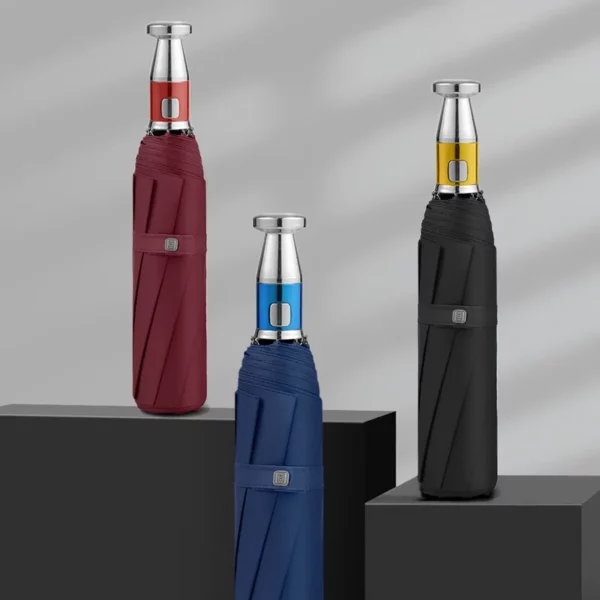 Fully Automatic 190T Nylon Umbrella - 23" Compact Fold - OPP Bag Packed - Image 8