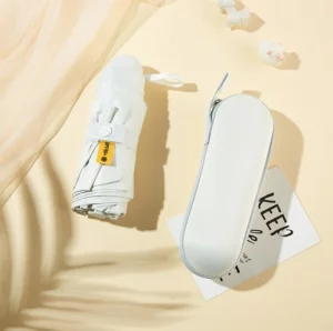 6-Rib Compact Travel Umbrella - 190T Fabric, 230g - Capsule Box Packaging