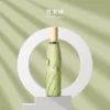 Colored Rubberized Wooden Handle Umbrella - 105cm Diameter (16 Ribs) - Frosted Bag Packaging - Image 6