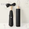 Colored Rubberized Wooden Handle Umbrella - 105cm Diameter (16 Ribs) - Frosted Bag Packaging - Image 8