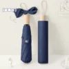 Colored Rubberized Wooden Handle Umbrella - 105cm Diameter (16 Ribs) - Frosted Bag Packaging - Image 10