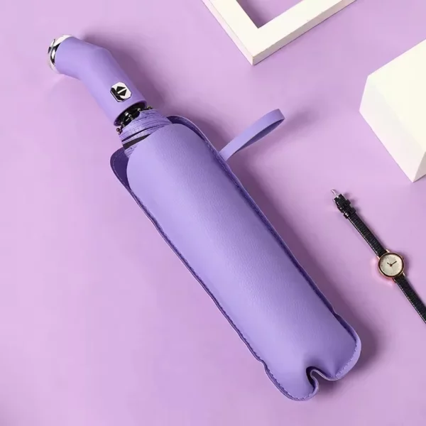 Flashlight Handle 16-Rib Umbrella - 100cm Diameter, 380g - Frosted Bag Packed - Image 10