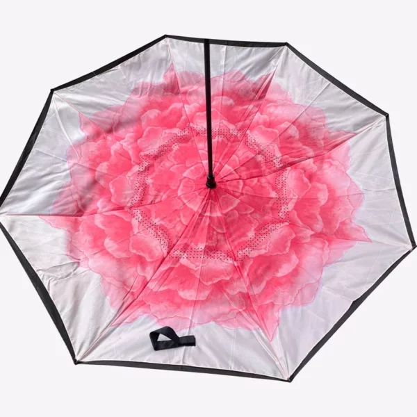 C-Shaped Rubber Handle Umbrella (M-U-06) - 106cm Diameter, 470g - OPP Packaging - Image 2