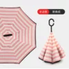 C-Shaped Rubber Handle Umbrella (M-U-06) - 106cm Diameter, 470g - OPP Packaging - Image 9