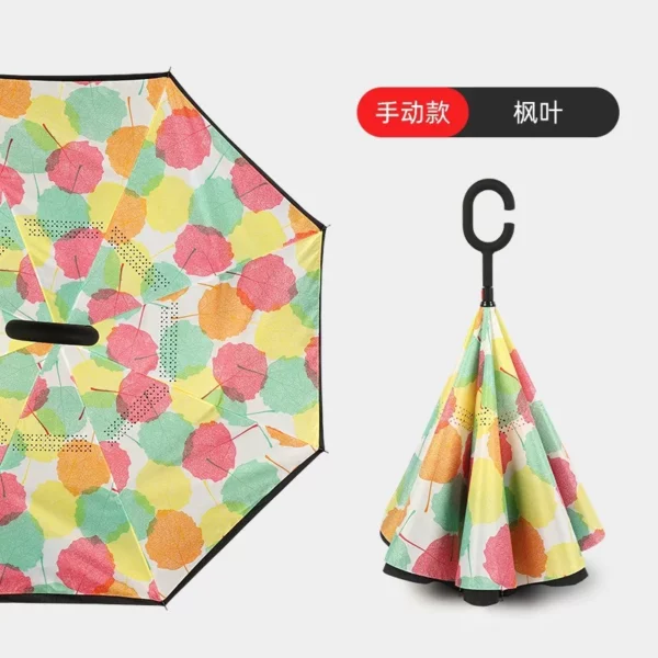 C-Shaped Rubber Handle Umbrella (M-U-06) - 106cm Diameter, 470g - OPP Packaging - Image 10