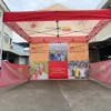 600D Fire-Resistant Foldable Gazebo Canopy - 3x3 Meters - Outdoor Event Shelter