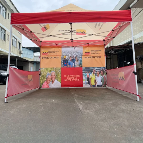 600D Fire-Resistant Foldable Gazebo Canopy - 3x3 Meters - Outdoor Event Shelter - Image 2