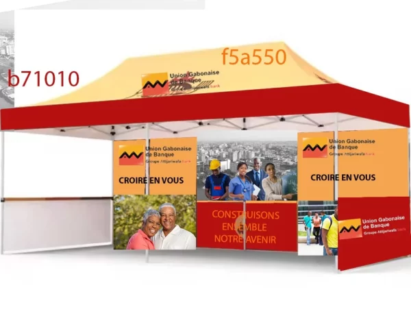 600D Fire-Resistant Foldable Gazebo Canopy - 3x3 Meters - Outdoor Event Shelter - Image 3
