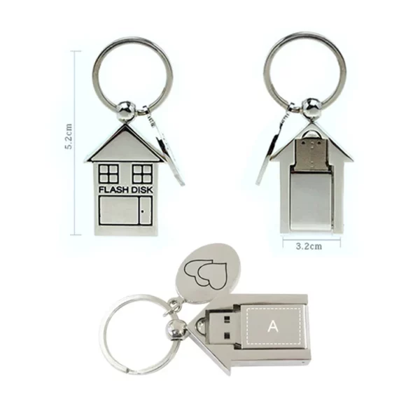 House like U flash drive Unique shape promotion gifts - Image 3