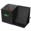 Popular pu leather pen holder with light up logo and wireless charger