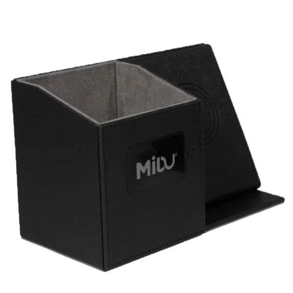 Popular pu leather pen holder with light up logo and wireless charger - Image 5