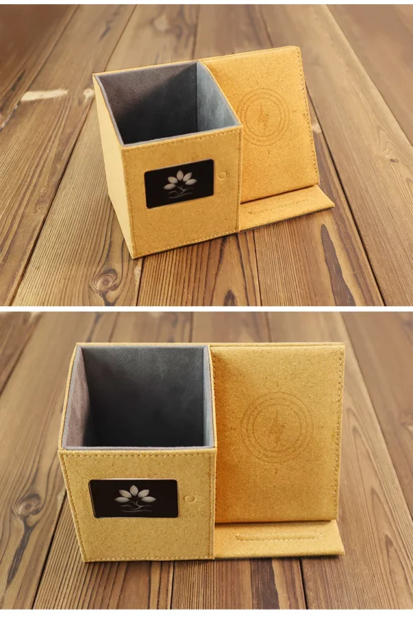 Popular pu leather pen holder with light up logo and wireless charger - Image 7
