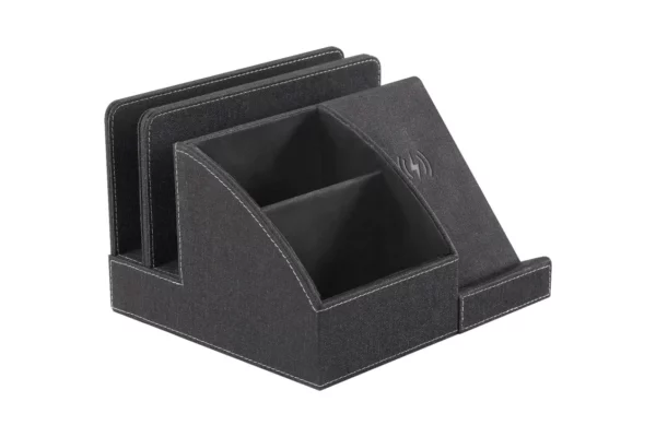 PU leather pen holder 15W with additional slots - Image 4