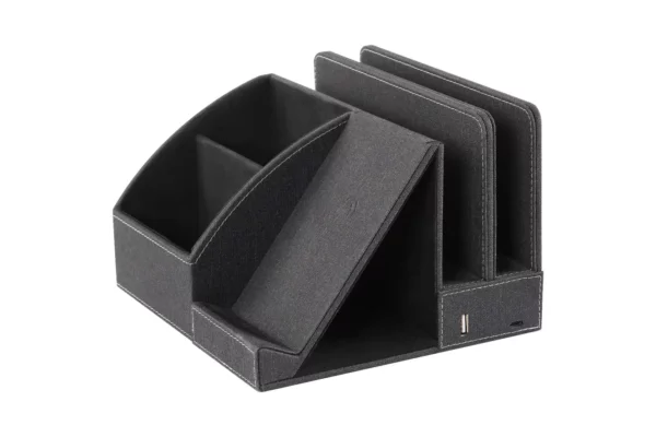 PU leather pen holder 15W with additional slots - Image 5
