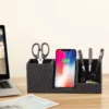 Long PU leather pen holder 15W with additional slots - Image 5