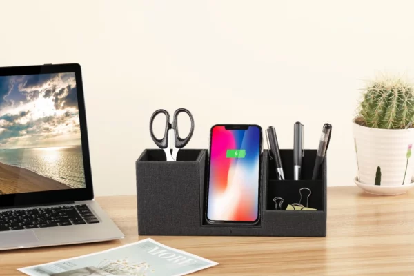 Long PU leather pen holder 15W with additional slots - Image 5