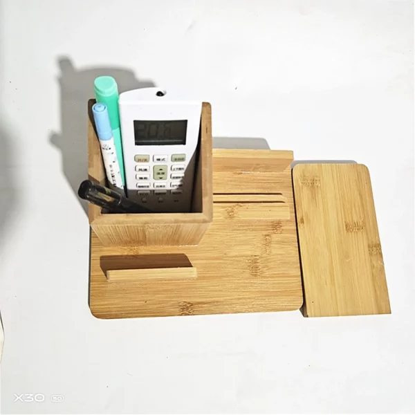 Wood-made wireless charger pen holder - Image 2