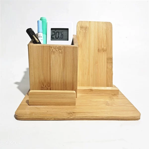 Wood-made wireless charger pen holder - Image 4