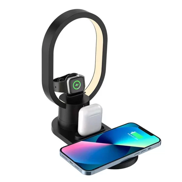 3 in 1 muti-function wireless charger with lamp