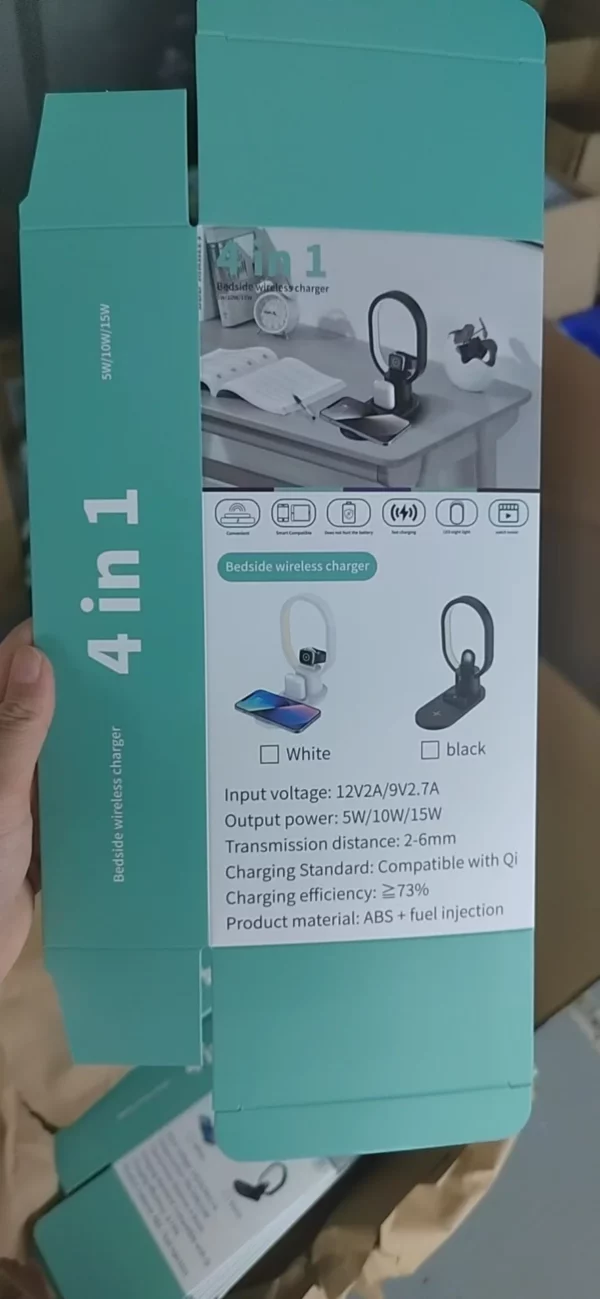 3 in 1 muti-function wireless charger with lamp - Image 2