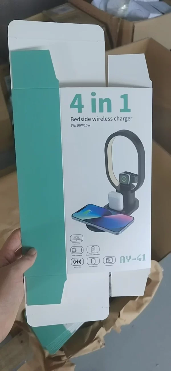 3 in 1 muti-function wireless charger with lamp - Image 3