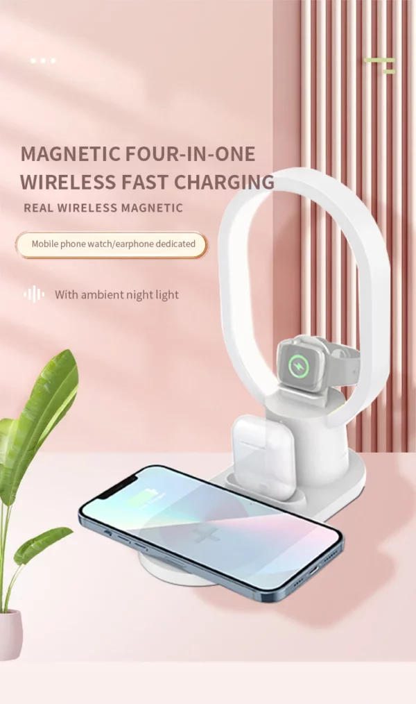 3 in 1 muti-function wireless charger with lamp - Image 4