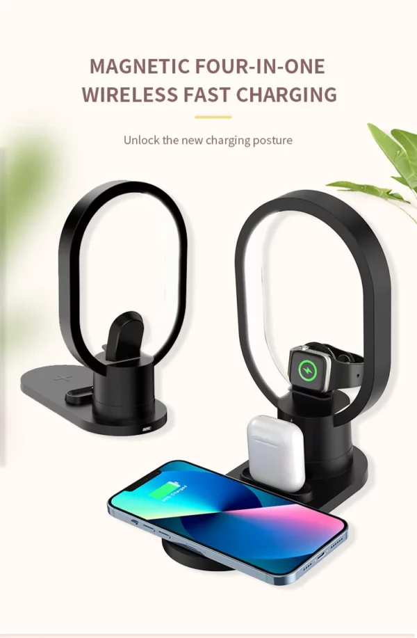 3 in 1 muti-function wireless charger with lamp - Image 6