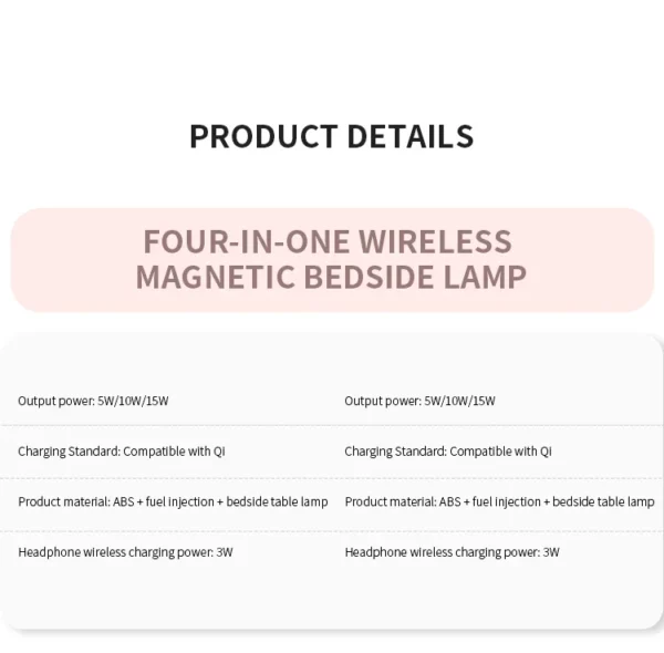 3 in 1 muti-function wireless charger with lamp - Image 9