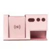 PU leather wireless charger pen holderwith pen slots - Image 4