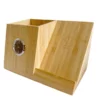 Wood wireless charger pen holder with clock - Image 2