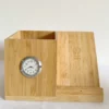 Wood wireless charger pen holder with clock - Image 8