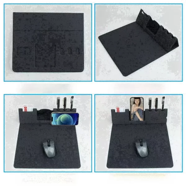 Wireless charge mouse pad with pen slots - Image 3