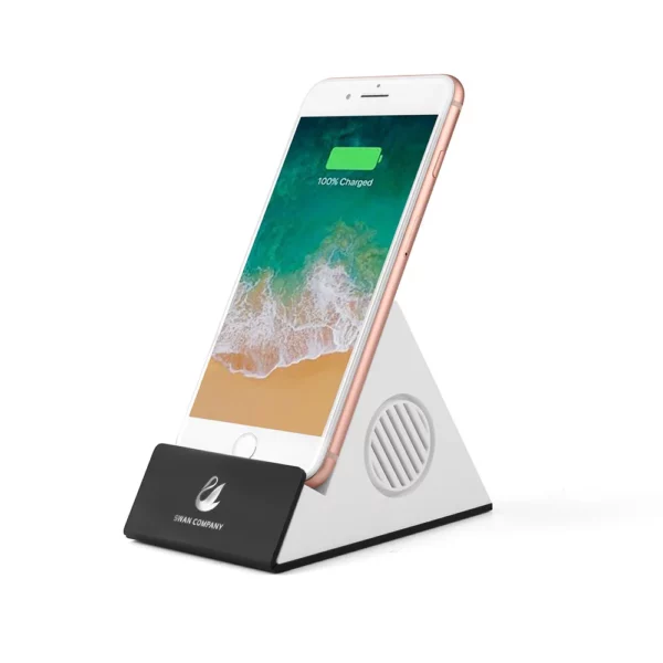 Wireless charger with LED logo and speaker - Image 5