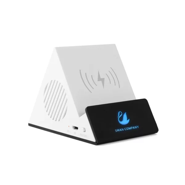Wireless charger with LED logo and speaker - Image 6