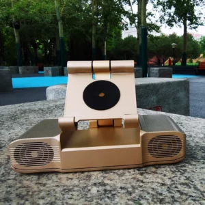 Wireless charger with speaker and power bank