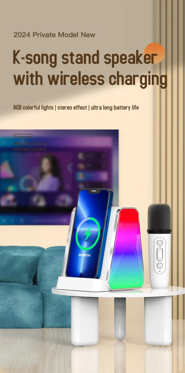 Beautiful lamp + speaker wireless charger - Image 2