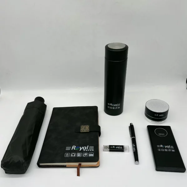 Ultimate Executive Tech & Hydration Set: 304 SS Bottle, Automatic Umbrella, Metal Pen, 16GB Type-C/PC USB, 10000mAh Power Bank Gift set - Image 4