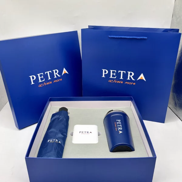 A4 power bank notebook with light up logo gift set 3 in 1