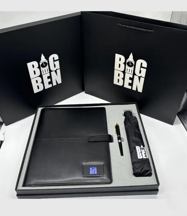 A4 power bank notebook with light up logo gift set 3 in 1 - Image 2