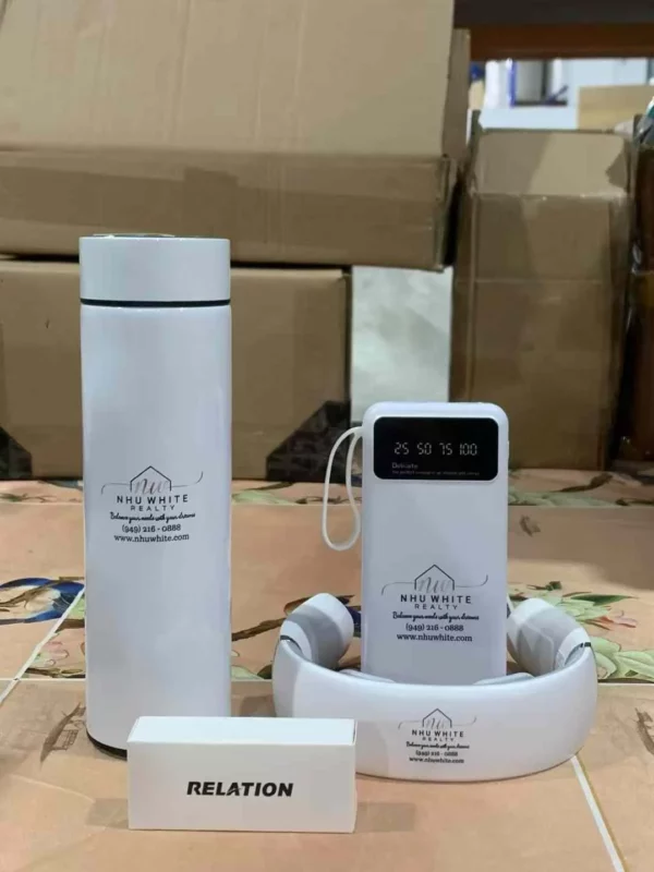 Massager + power bank + pen gift set 3 in 1 - Image 11