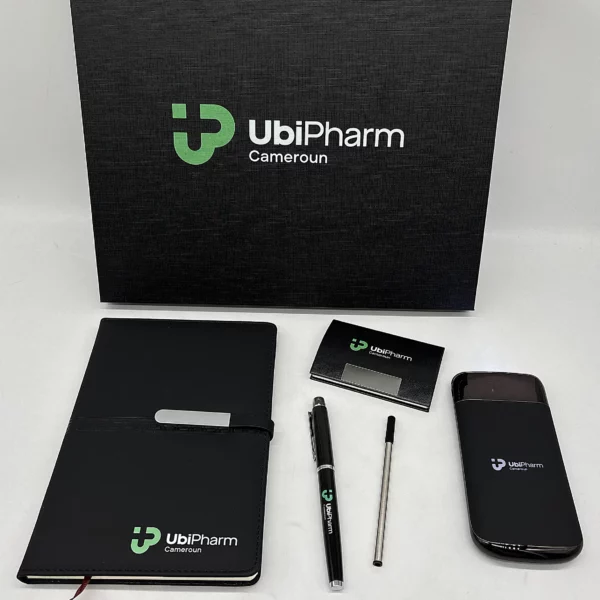 Green color power bank notebook cardholder pen gift set 4 in 1 - Image 6