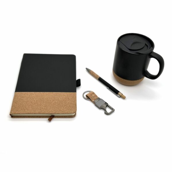 Eco-friendly Gift Set: A5 Notebook, Creamic Mug, Keychain & Pen with Box & Bag - Image 9