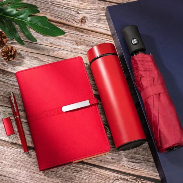 High end gift set 5 in 1 umbrella + bottle +pen +USB +notebook gift box and bag support cusotmized - Image 11