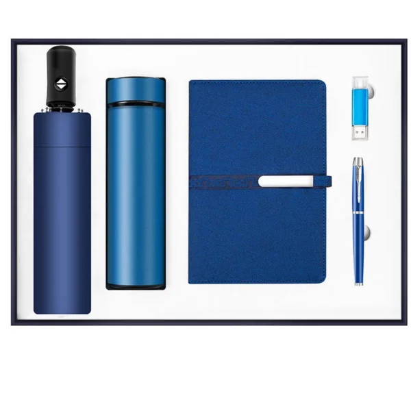 High end gift set 5 in 1 umbrella + bottle +pen +USB +notebook gift box and bag support cusotmized - Image 3