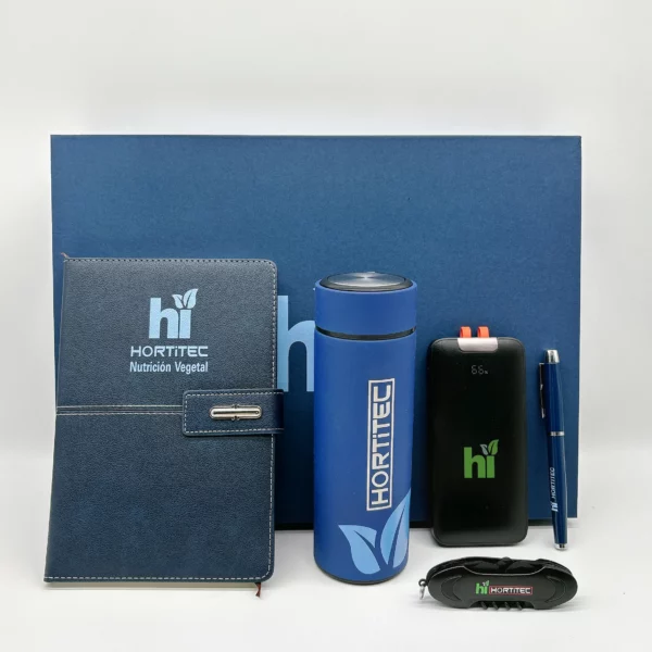 Light up logo low profile power bank and others 5 in 1 gift set - Image 2