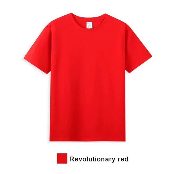 Promotional T-shirt M-TS01 populare promotional gifts logo supported 100% cotton - Image 7