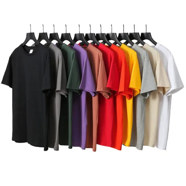Promotional T-shirt M-TS01 populare promotional gifts logo supported 100% cotton - Image 3